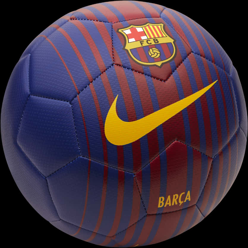 F C Barcelona Nike Soccer Ball PNG