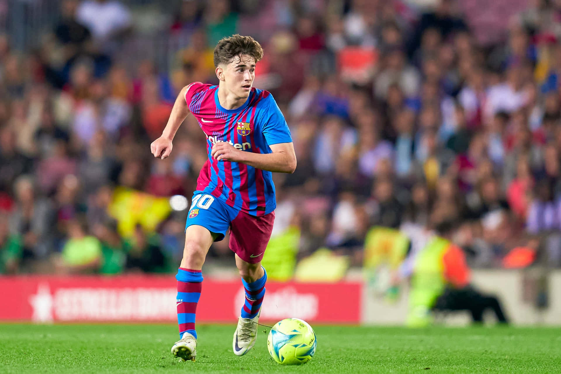 F C Barcelona Young Talentin Action Wallpaper