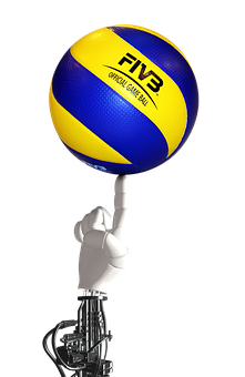 F I V B Volleyball Balancingon Robot Finger PNG