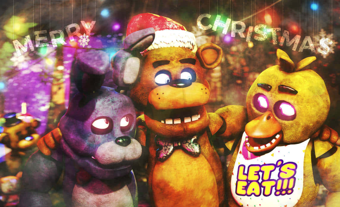 F N A F Christmas Celebration Wallpaper