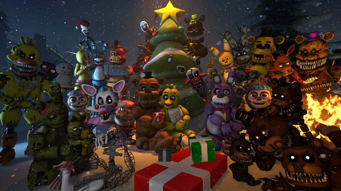 F N A F Christmas Gathering.jpg Wallpaper