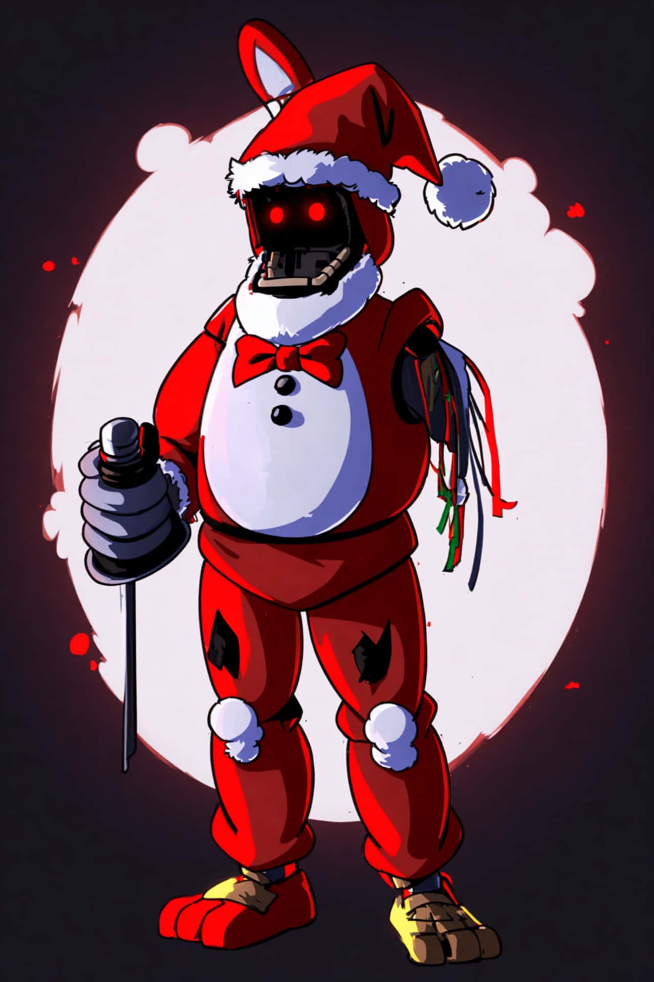 F N A F Santa Freddy Illustration Wallpaper