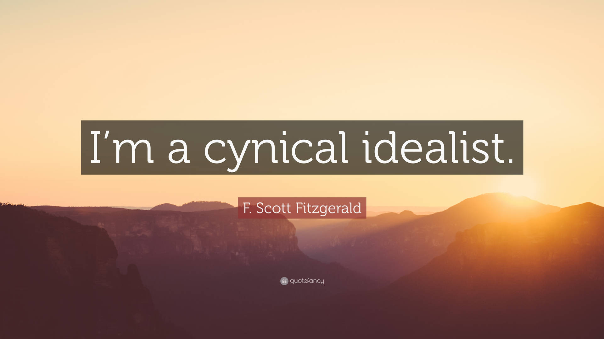F. Scott Fitzgerald Cynical Idealism Wallpaper