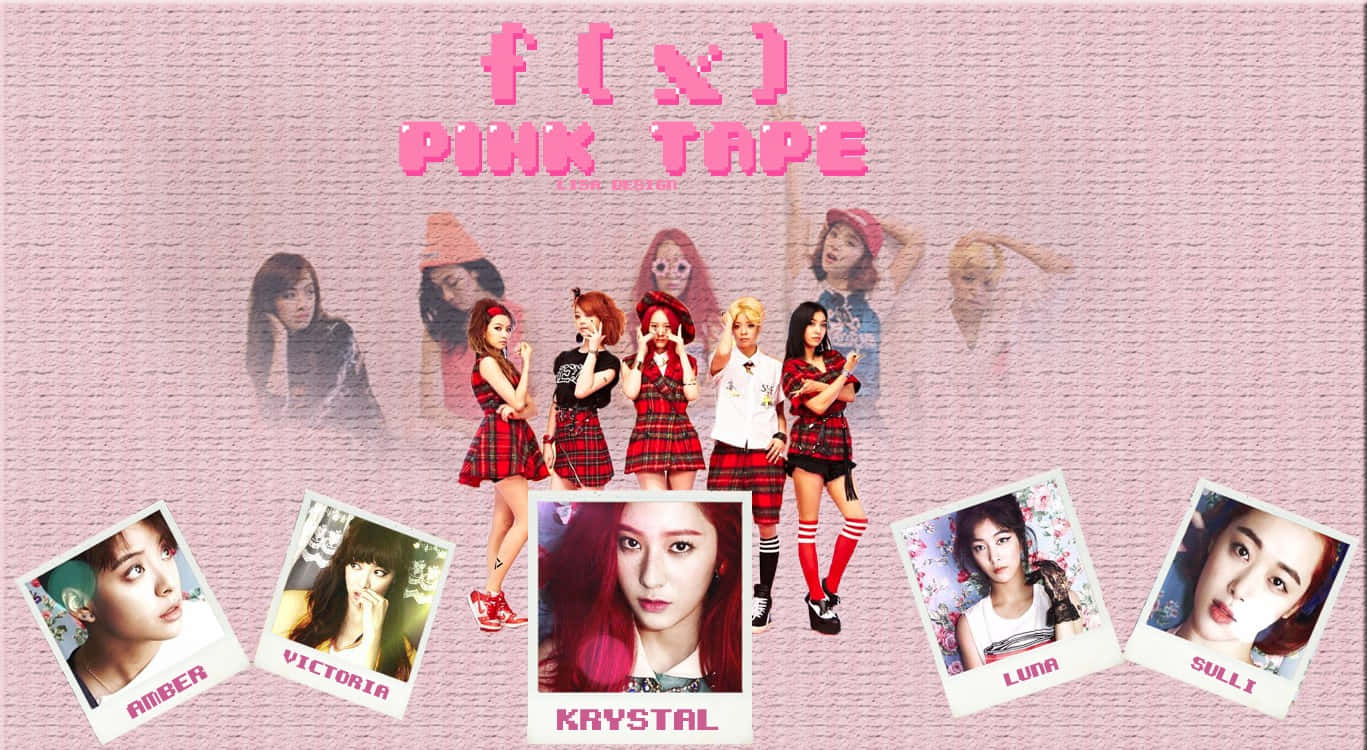 F(x) Pink Tape Album Cover Wallpaper