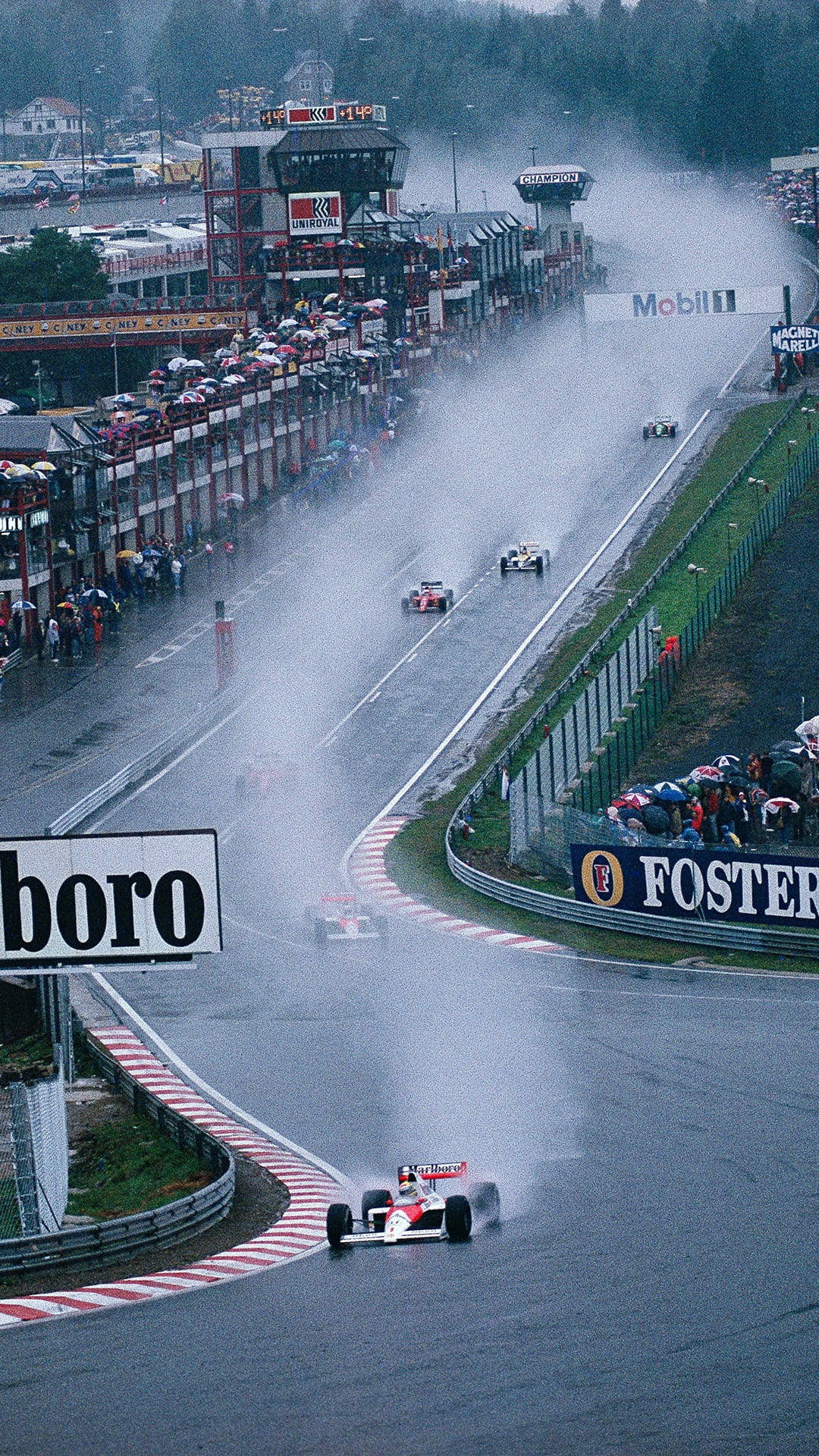 iPhone-tapet af 1989 F1 Belgiske Grand Prix Wallpaper