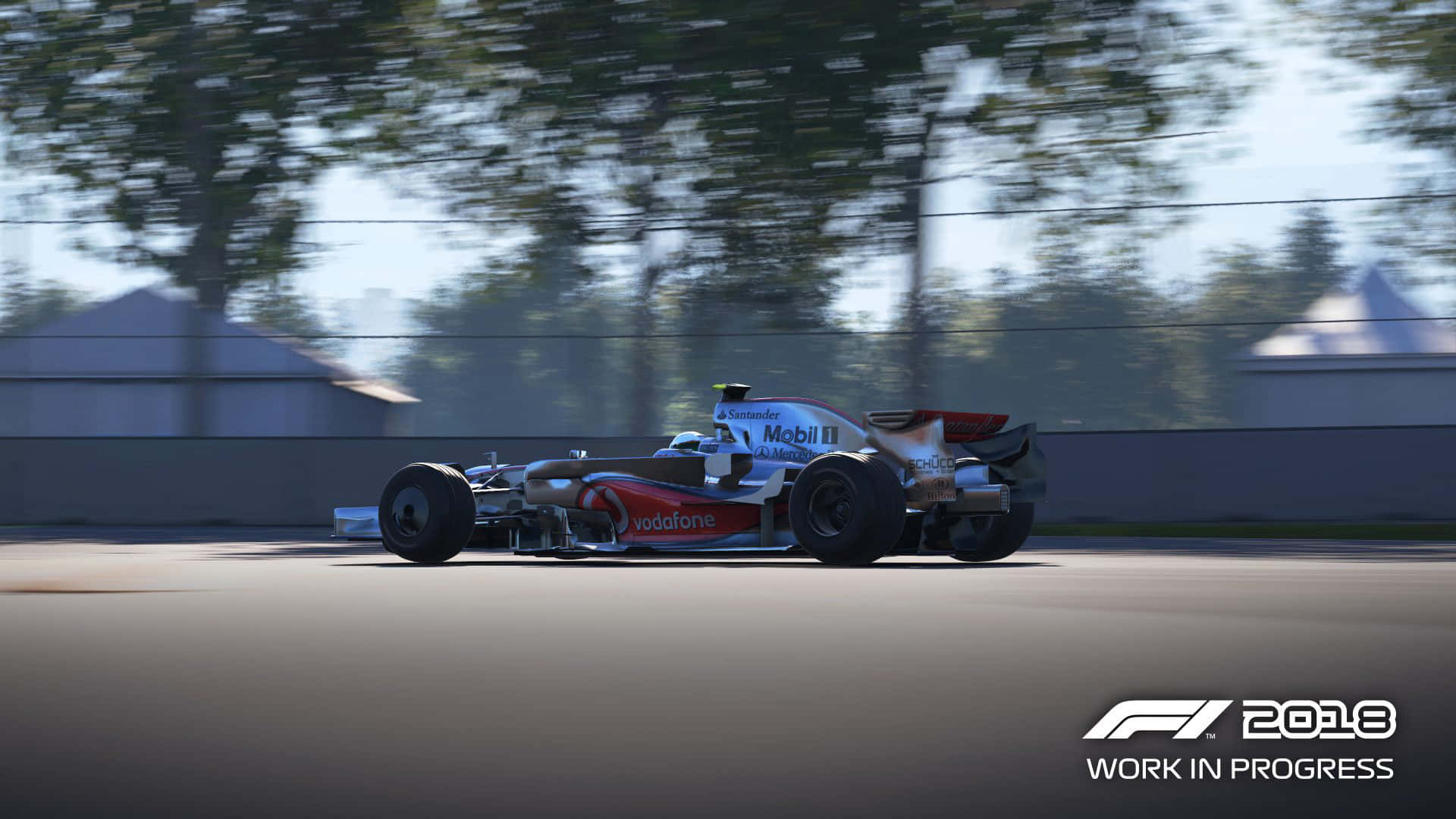White And Red Race Car F1 2018 Background