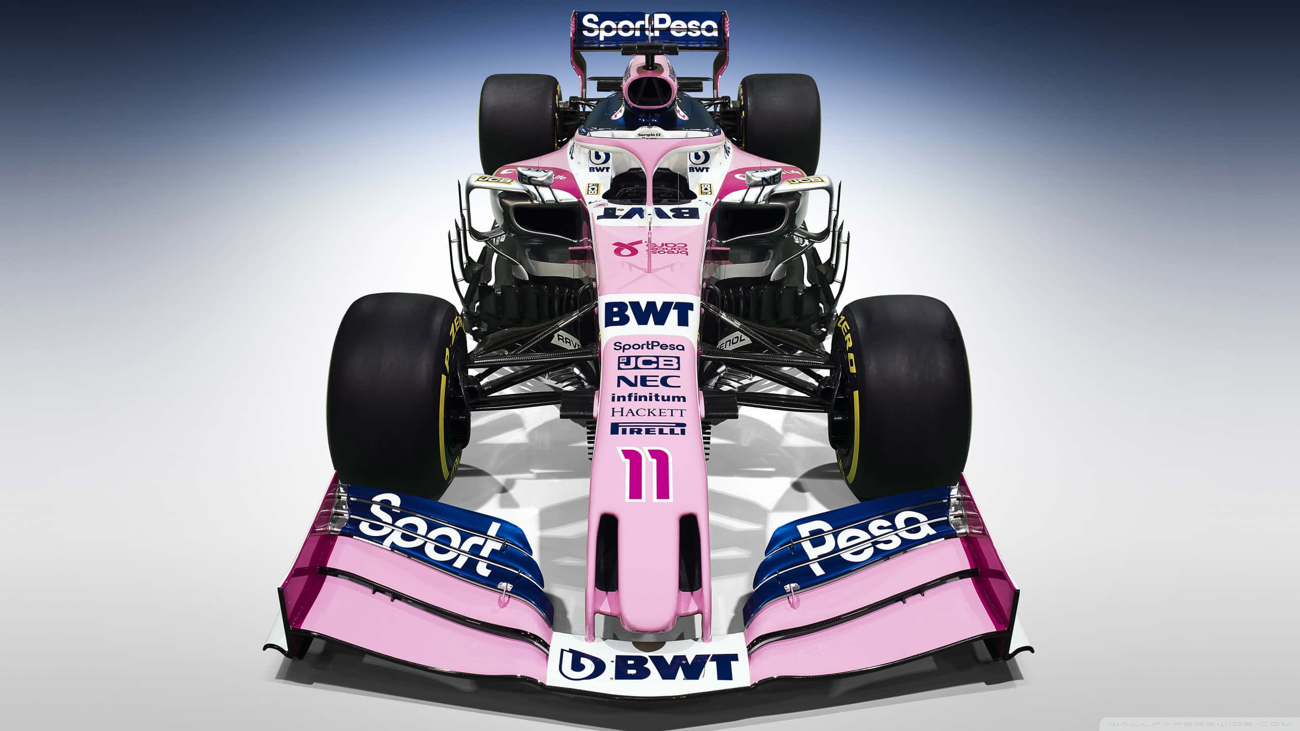 A Pink Racing Car With The Number 1 On It