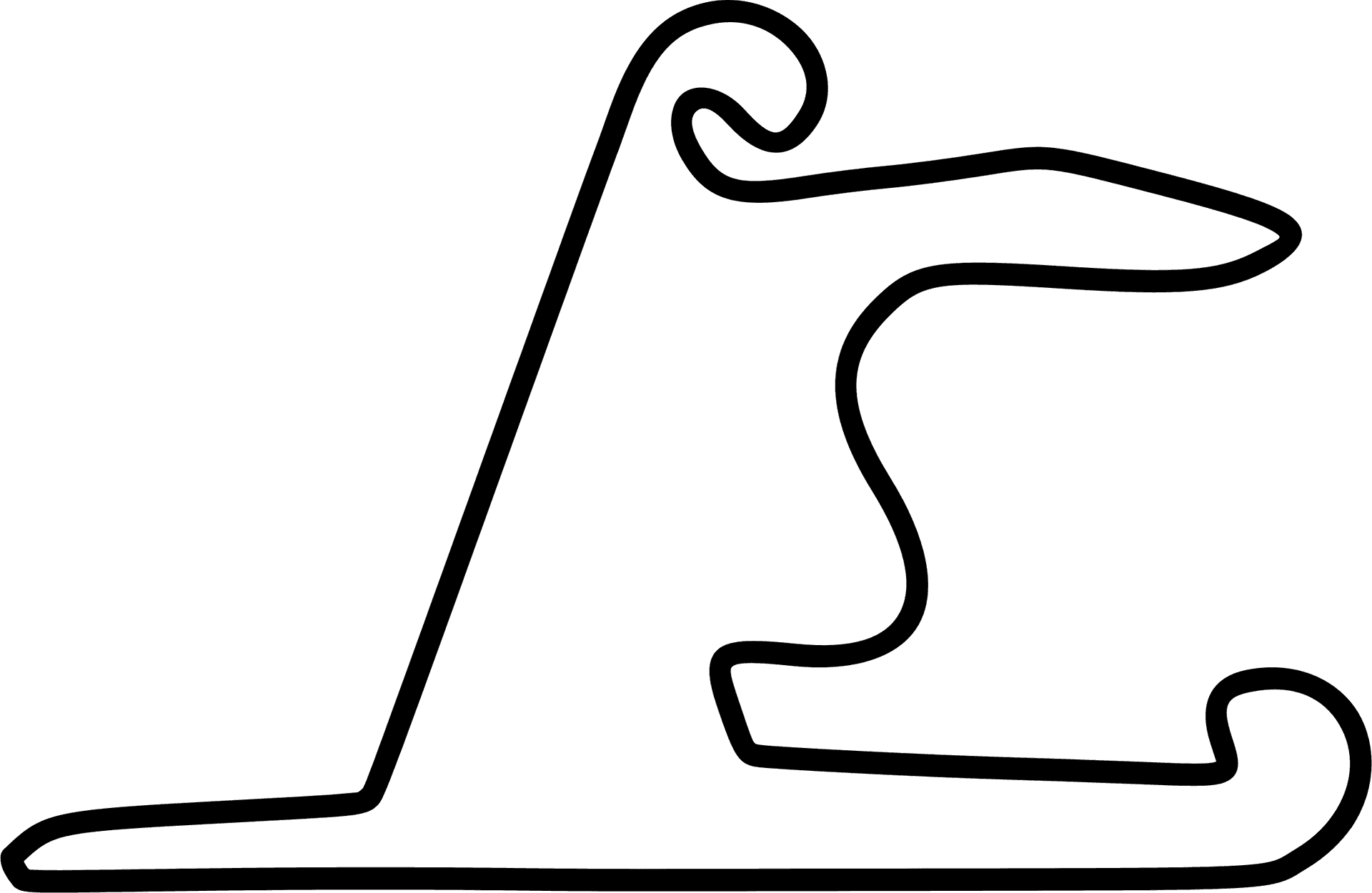 F1 Circuit Outline Silhouette PNG