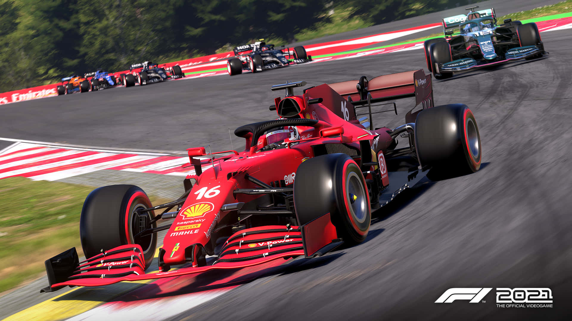 Get ready for intense racing action with F1 game Wallpaper