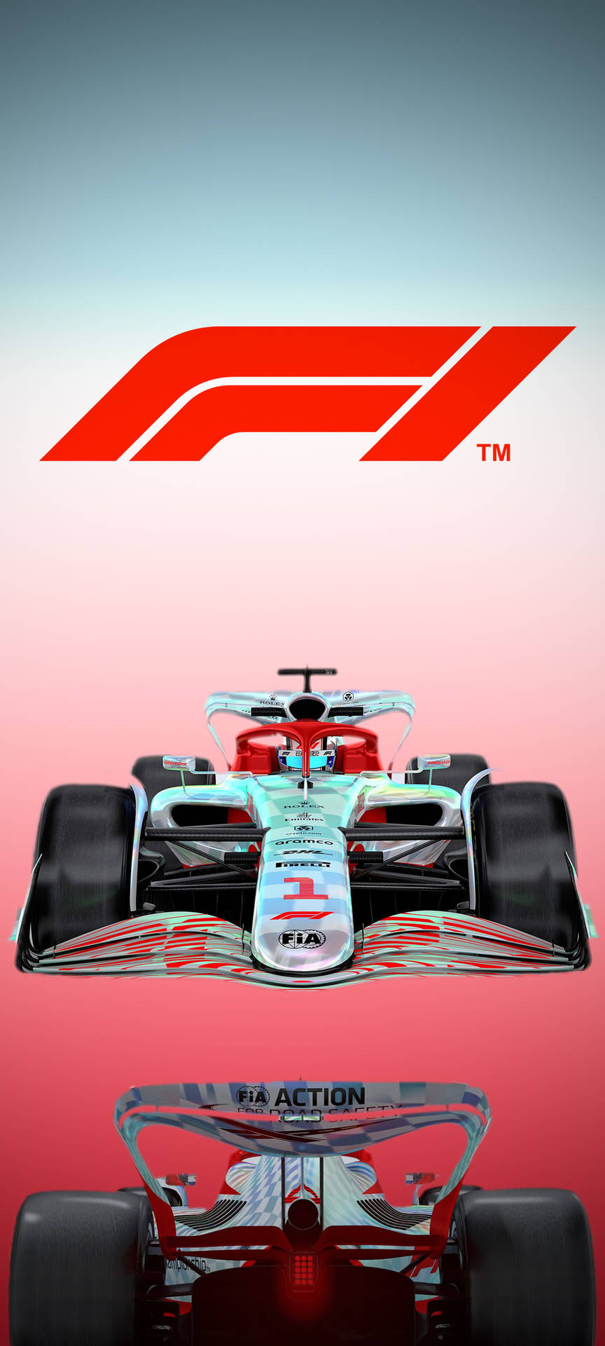 F1 Logo Gradient Baggrund iPhone Tapet Wallpaper