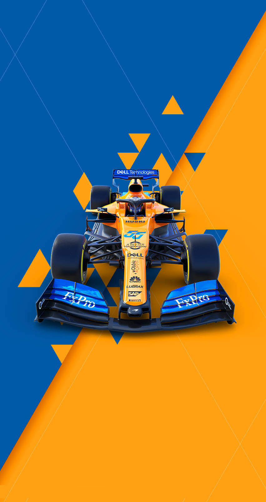 F1 Mclaren Blue And Orange Iphone Wallpaper
