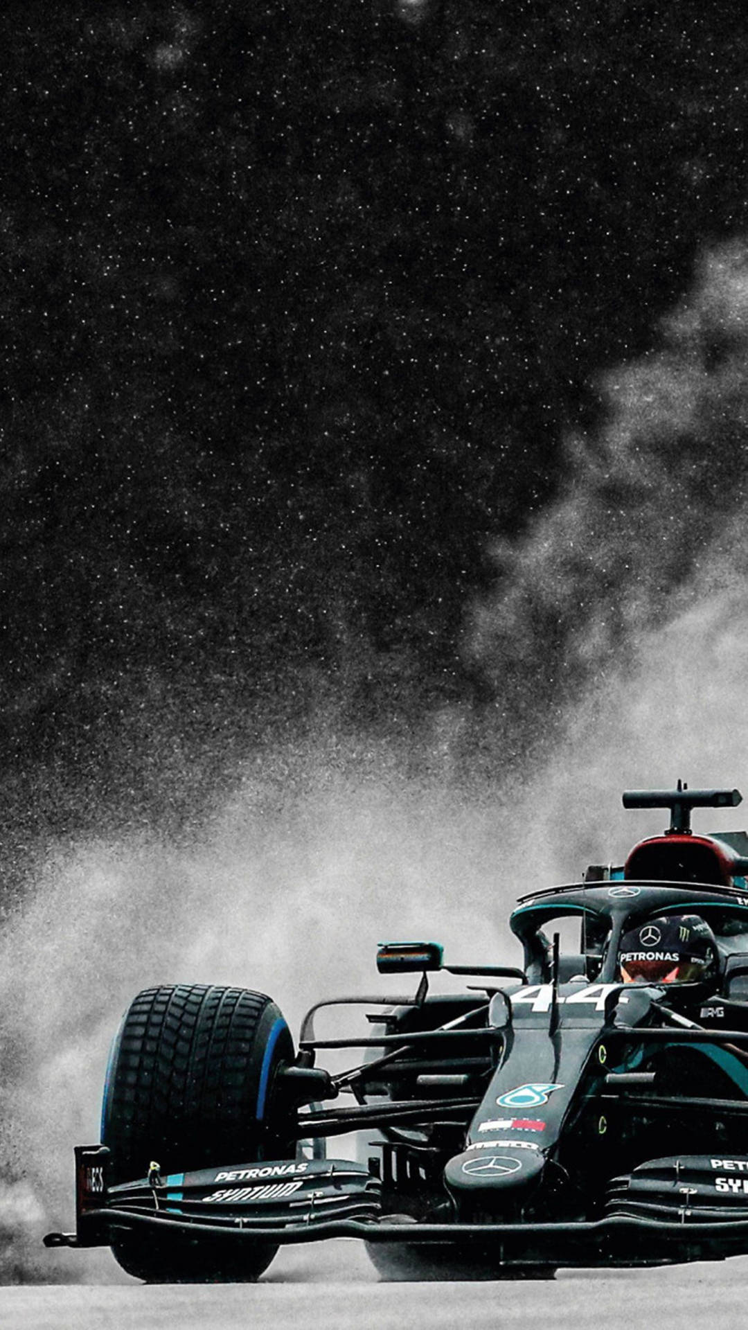 F1 Phone Black Mercedes Formula Wallpaper