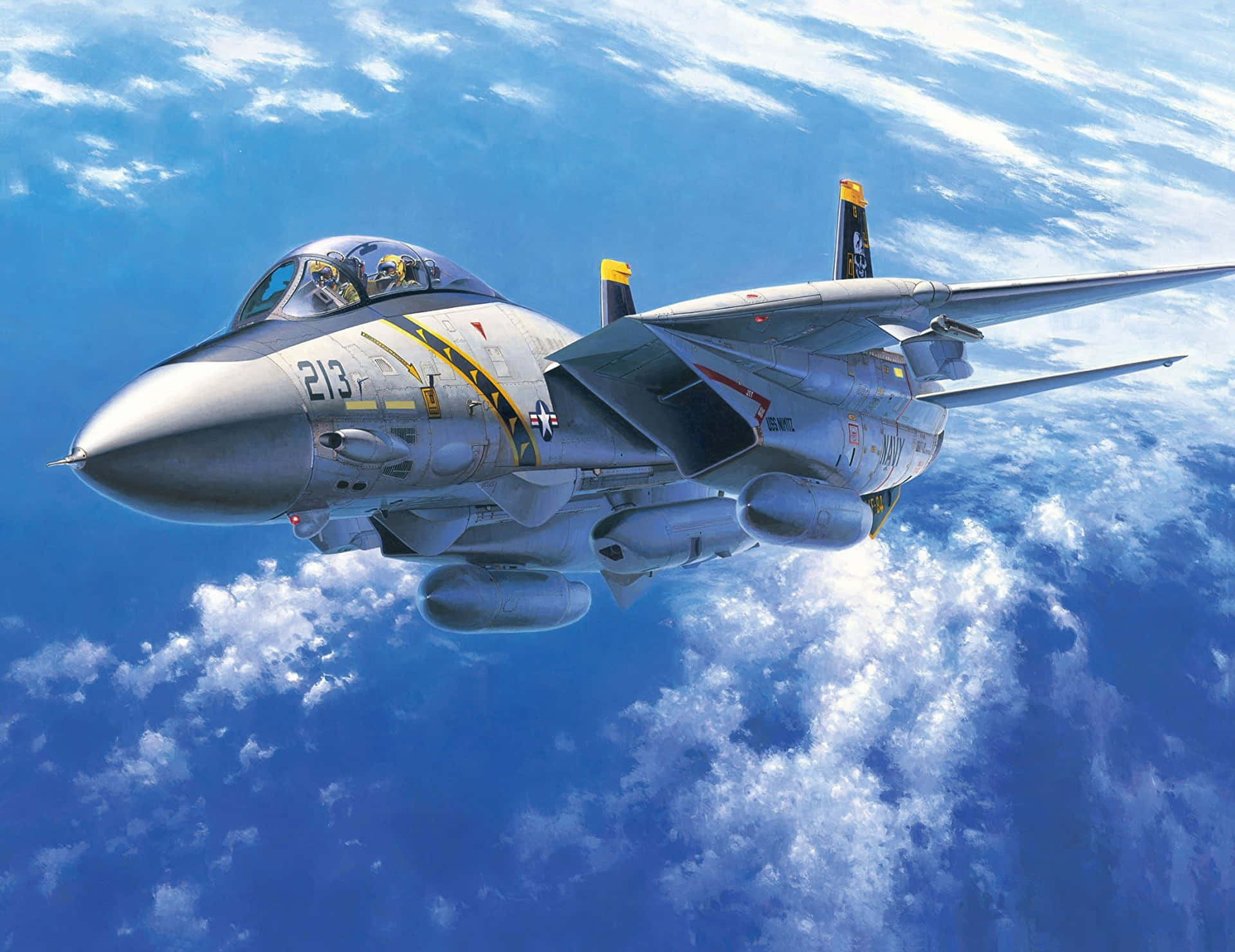 F14_ Fighter_ Jet_ Soaring_ Above_ Clouds.jpg Wallpaper