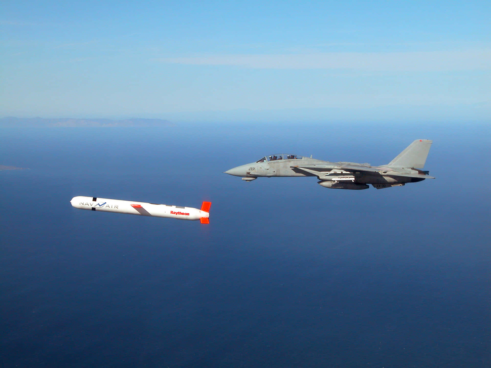 F14_ Jet_ Trailing_ Missile_ Test Wallpaper