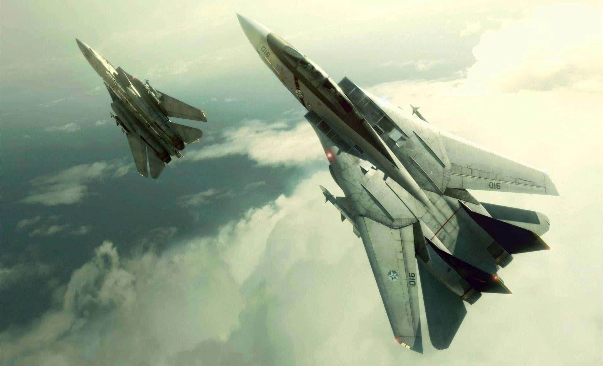 F14_ Jets_ In_ Flight_ Formation Wallpaper