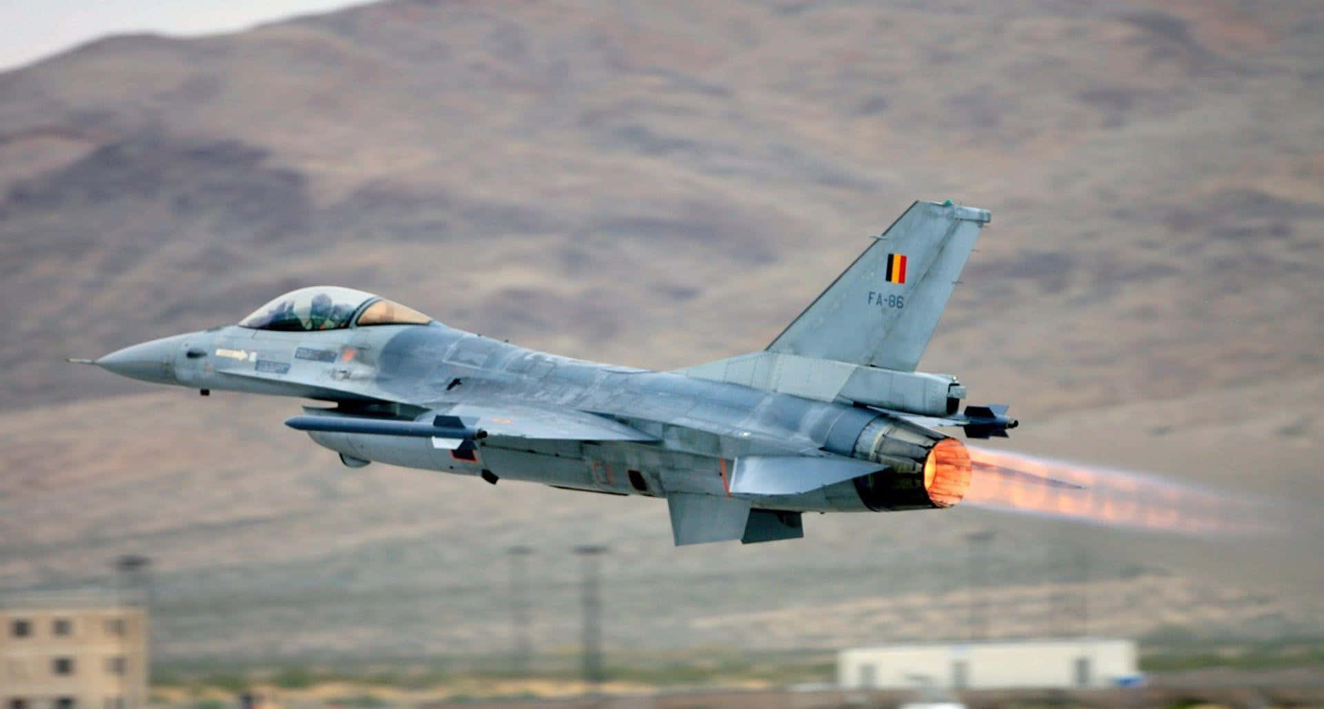 F16_ Fighter_ Jet_ Afterburner_ Activation Wallpaper