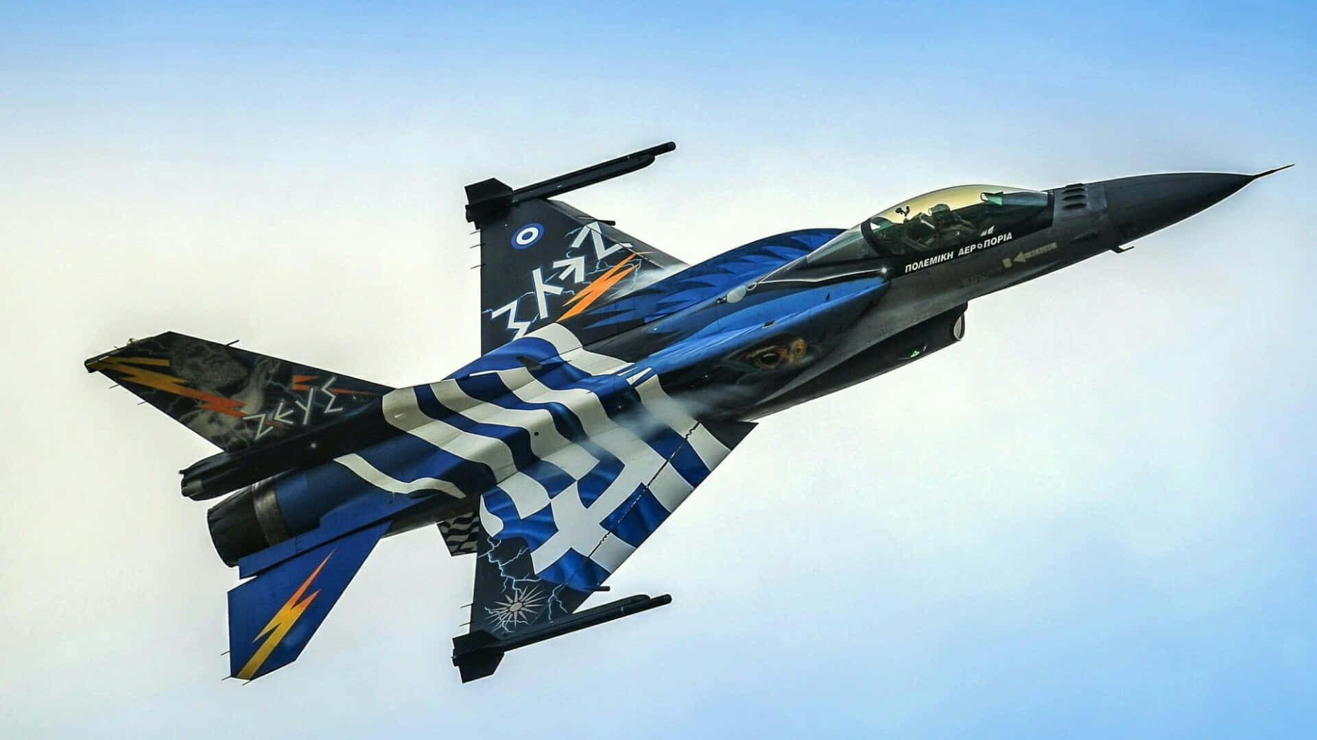 F16 Fighter Jet In Flight Wallpaper