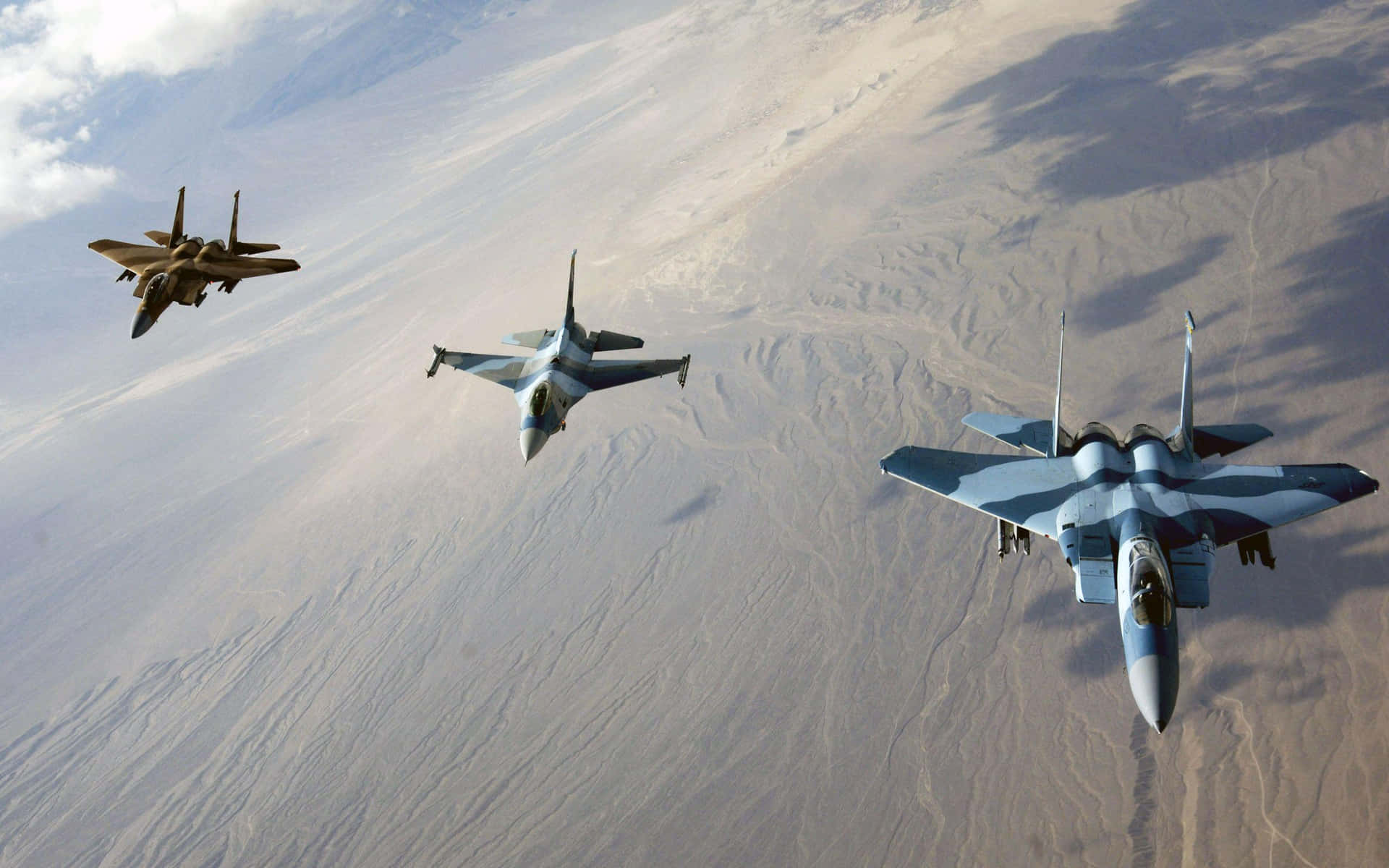 F16_ Fighter_ Jets_ Formation_ Flight Wallpaper