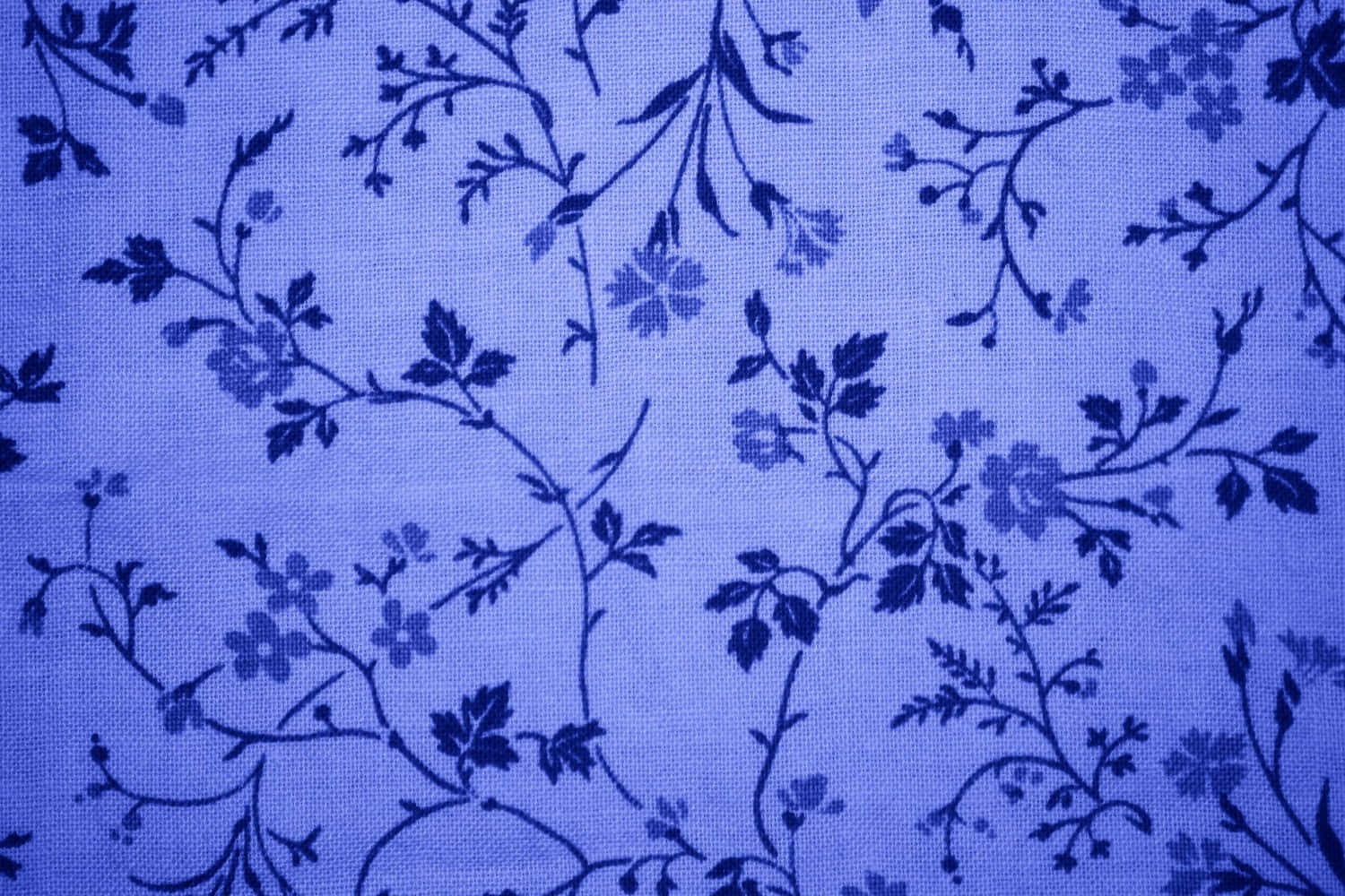 Fabric Texture Picture Indigo Floral Pattern