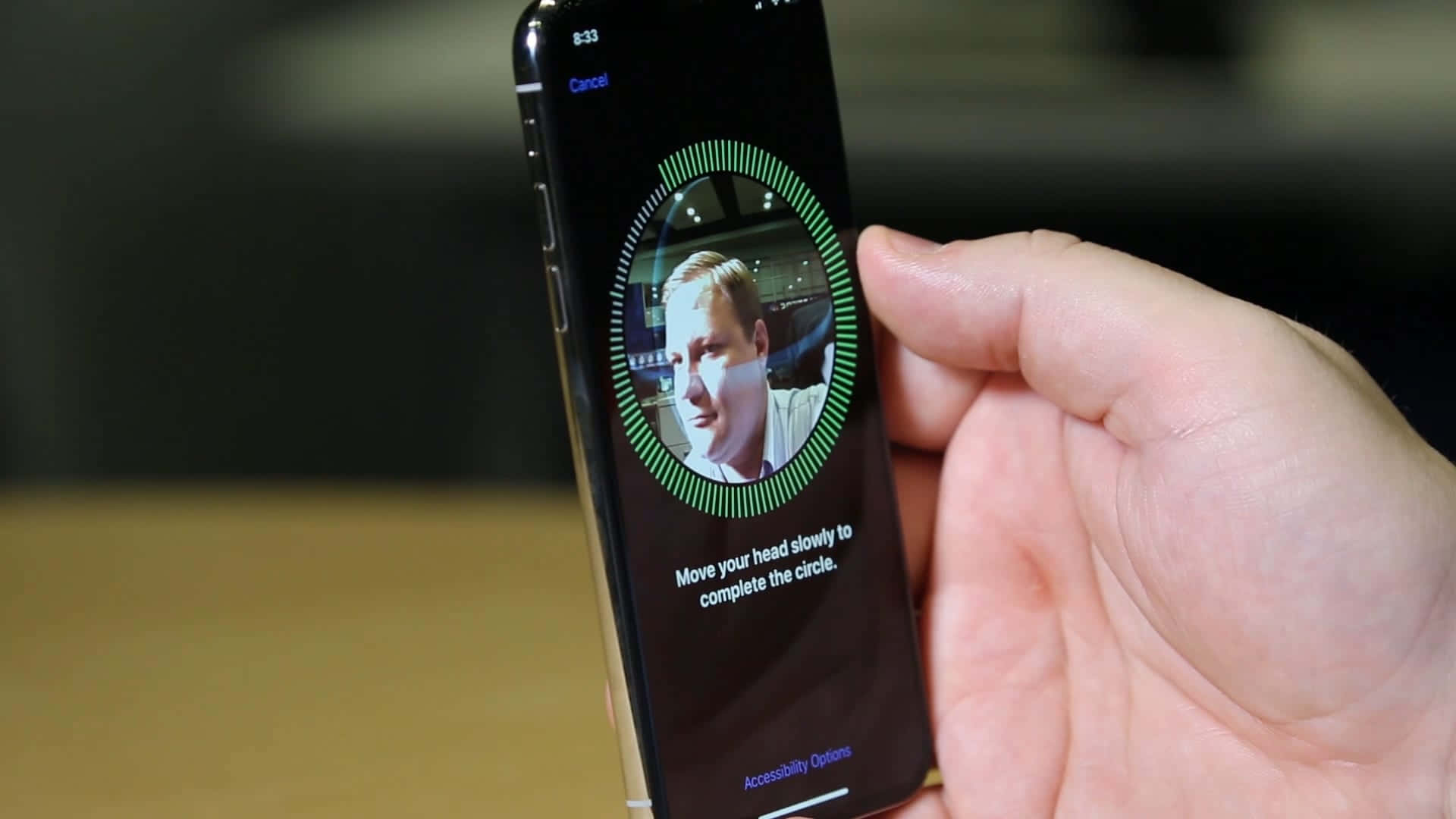 Ontgrendel Je Wereld Met Face Id Achtergrond