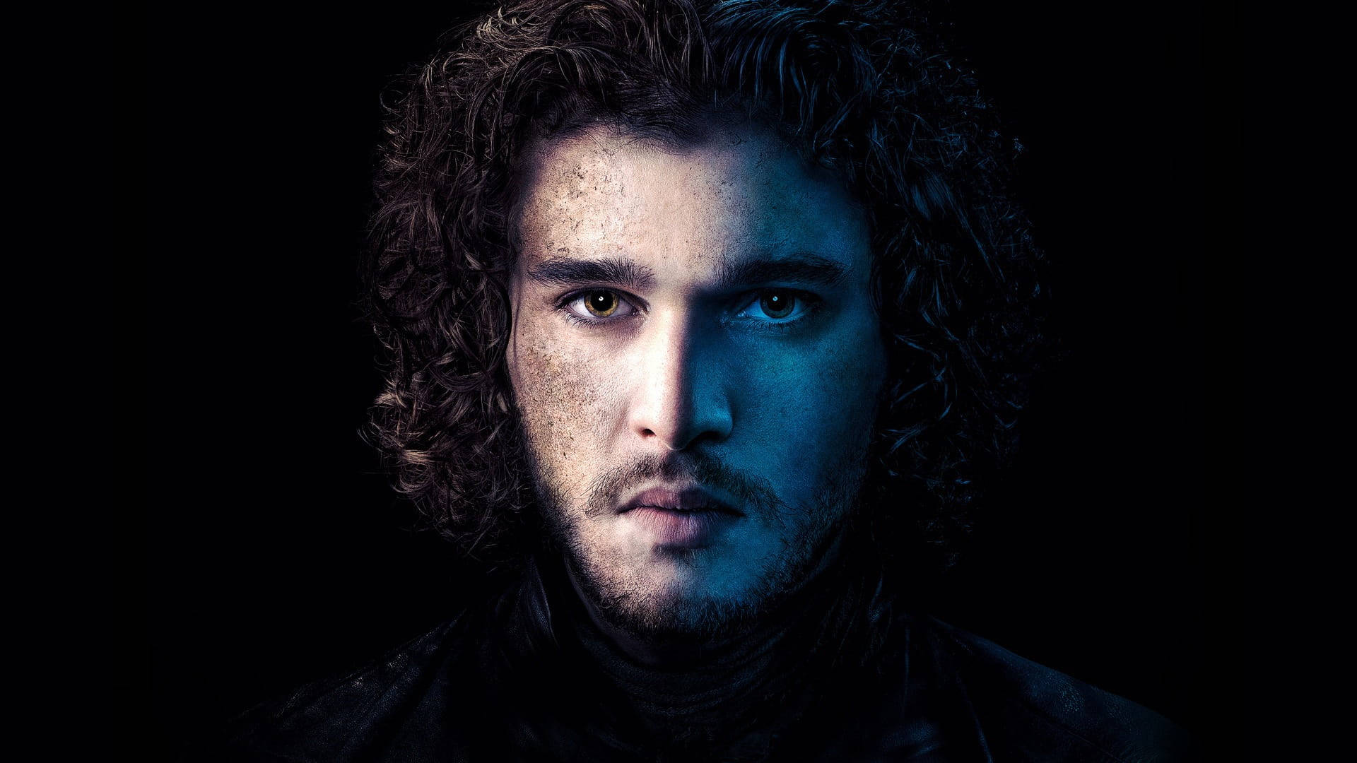 Jon Snows Ansikte Från Game Of Thrones Som Bakgrundsbild. Wallpaper