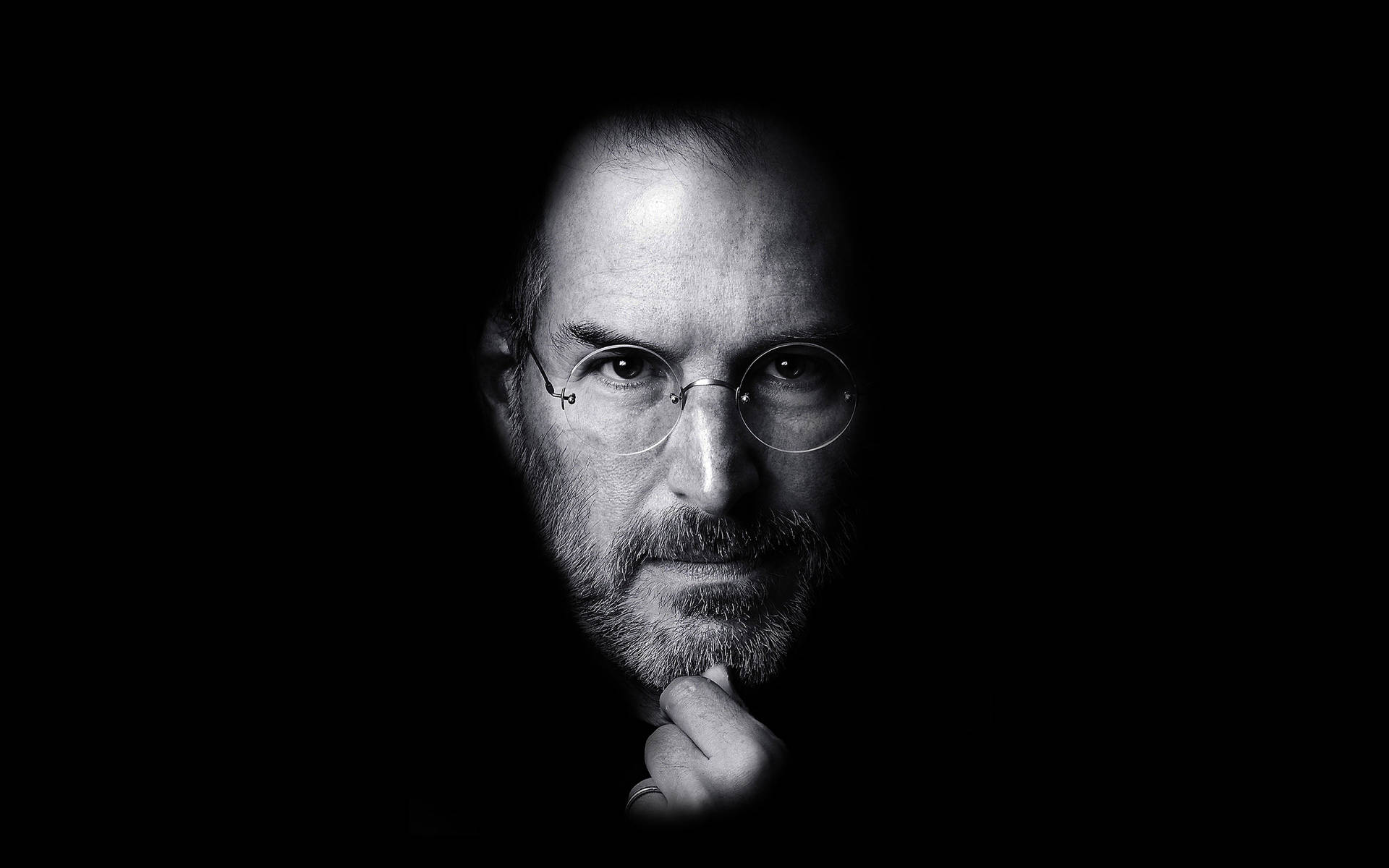 Ansikteav Apple Steve Jobs. Wallpaper