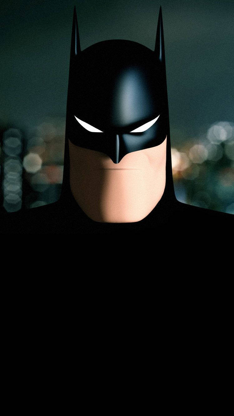 Ansigt af Batman Dark iPhone Tapet Wallpaper