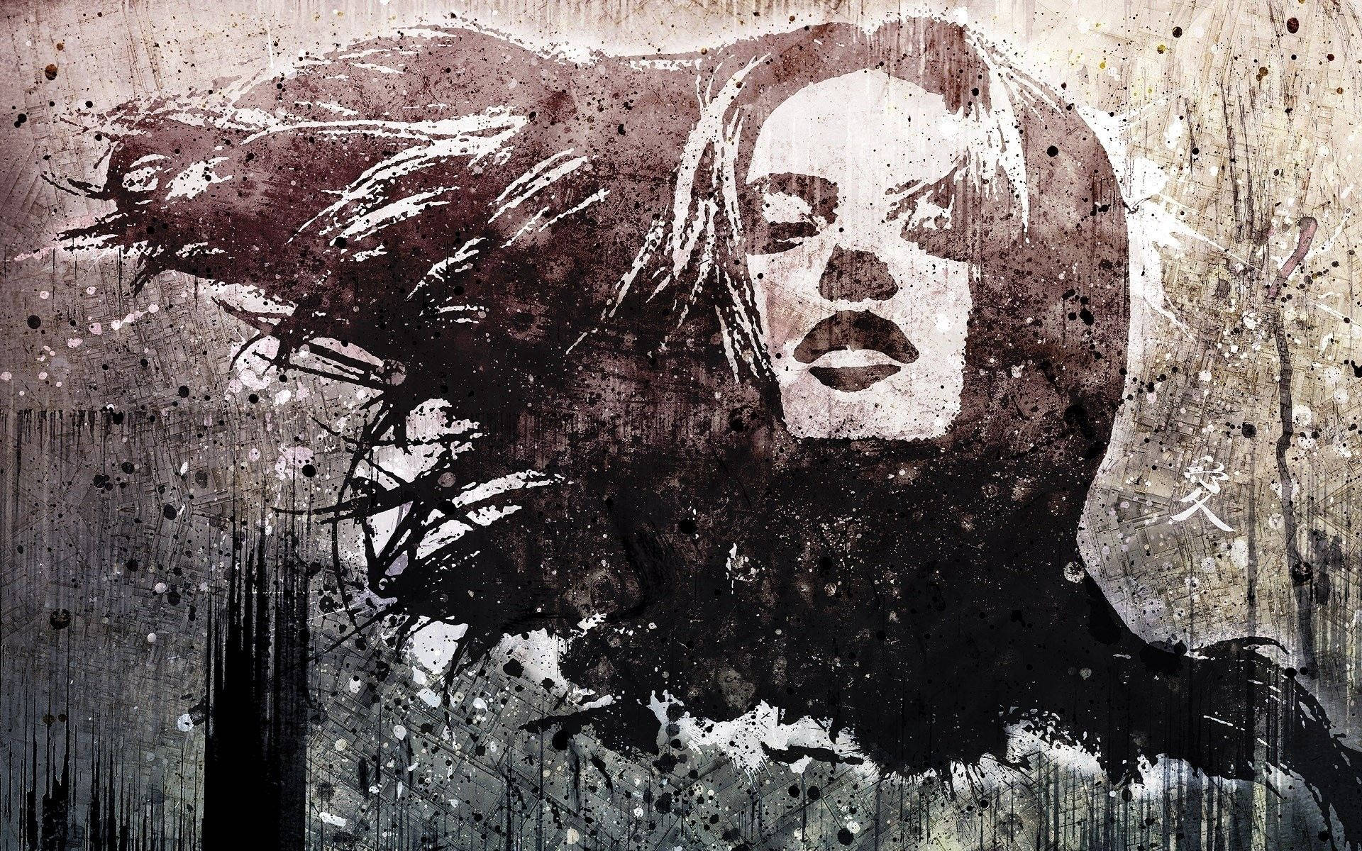Face Of Girl Grunge Portrait Wallpaper
