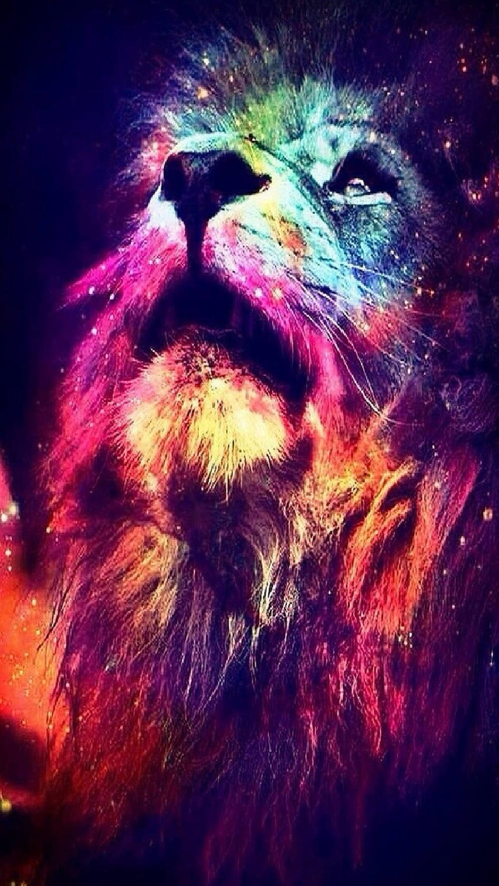 Face Of Lion Galaxy Background