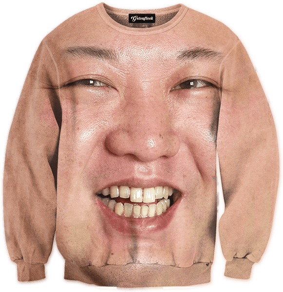 Face Print Sweatshirt PNG