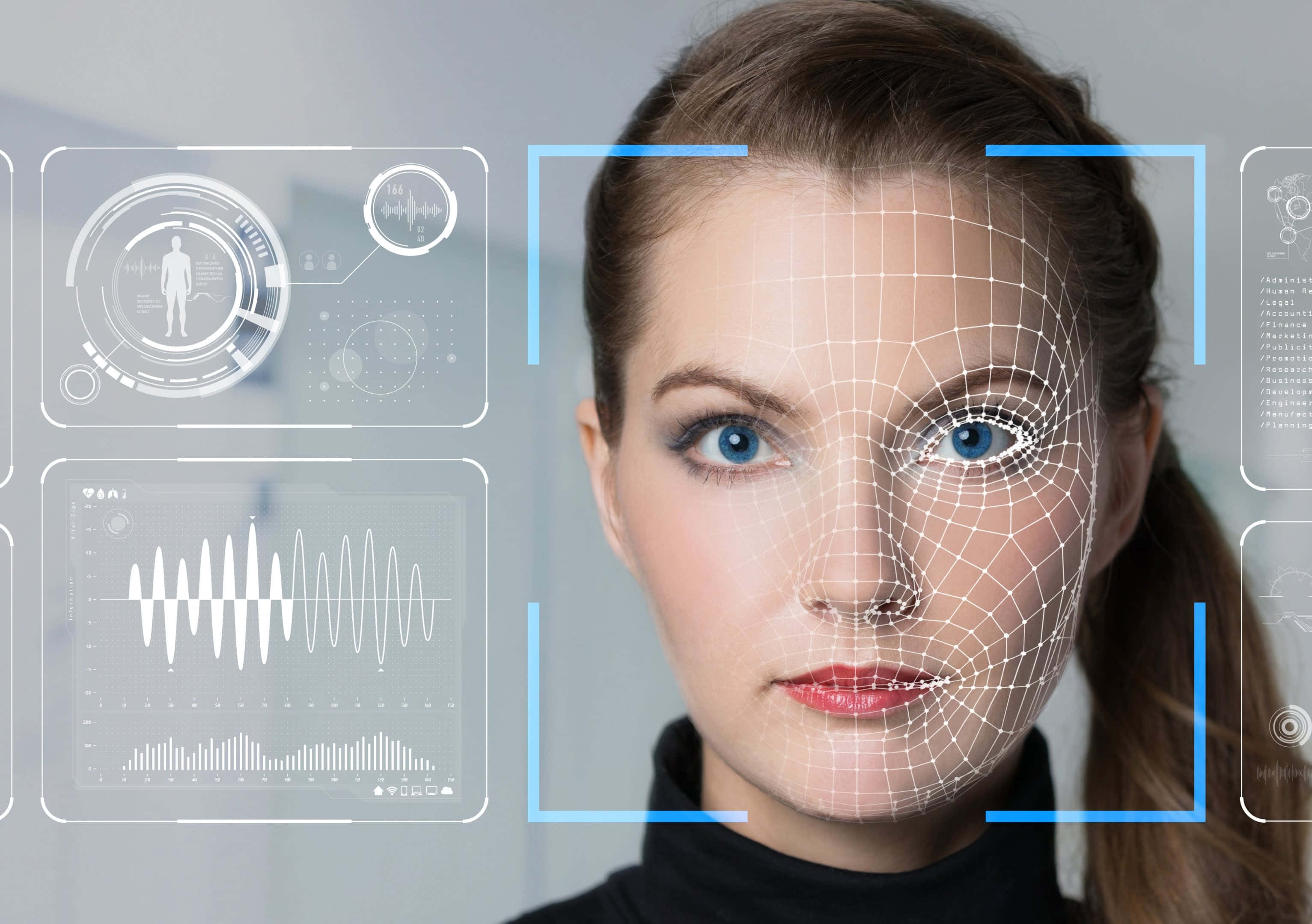 Face recognition technology used for security Wallpaper