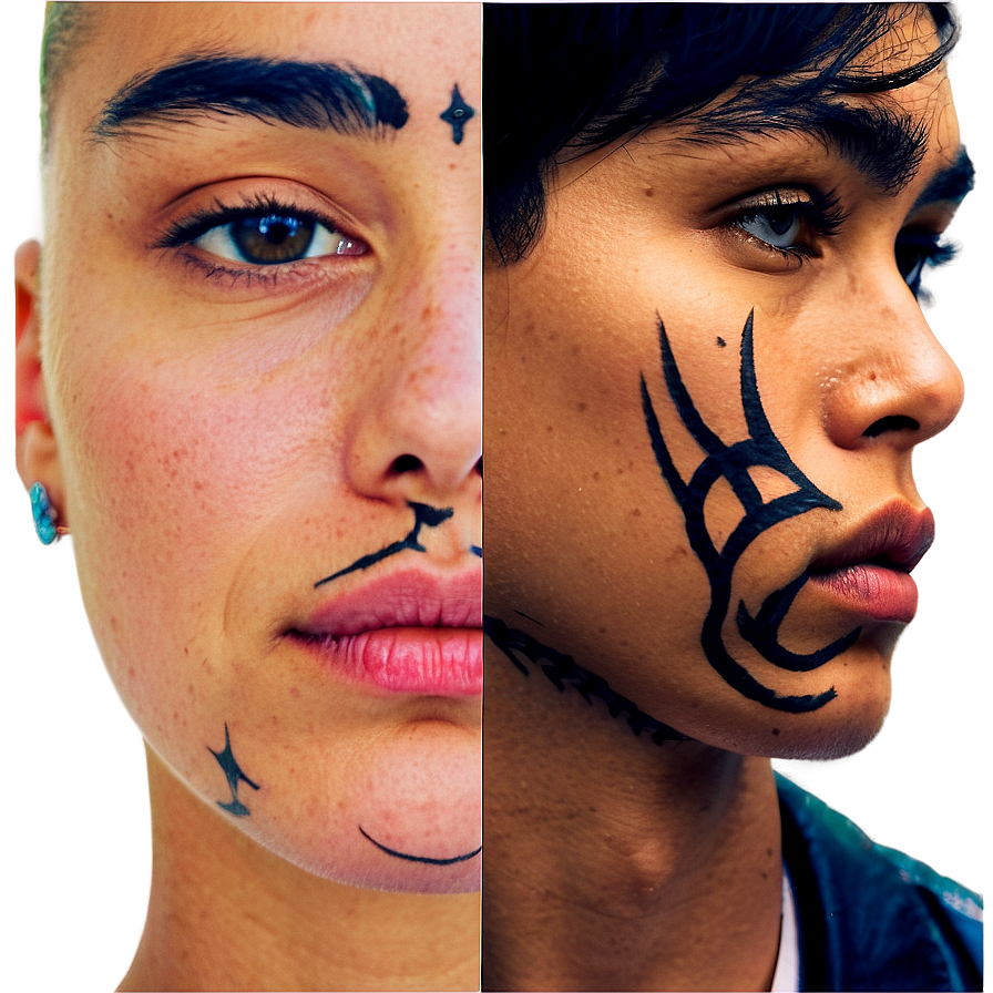 Face Tattoo D PNG