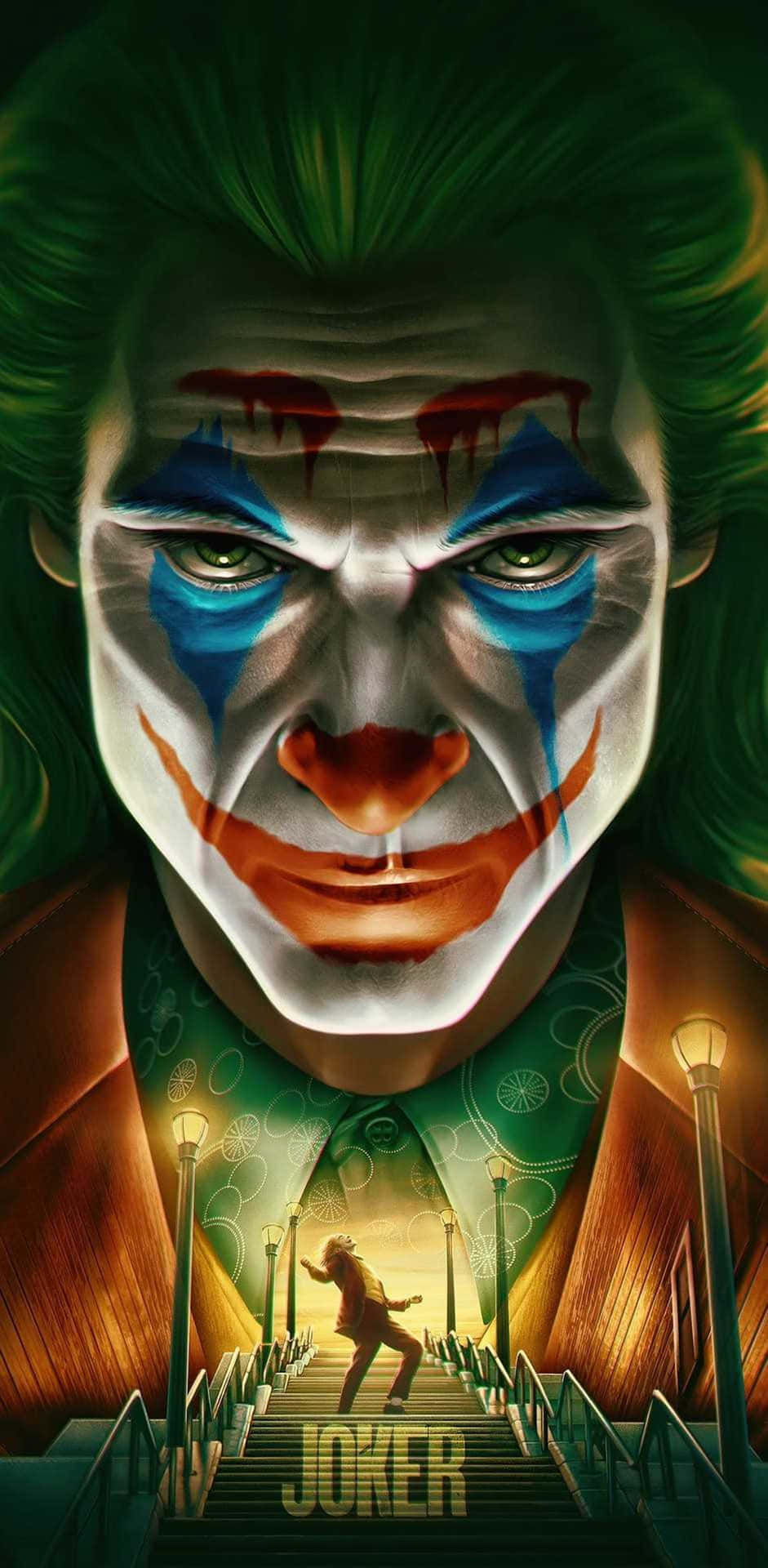Ansiktepåverkat Joker 4k-telefonaffisch Wallpaper