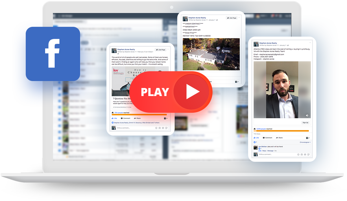 Facebook Ads Video Play Button PNG