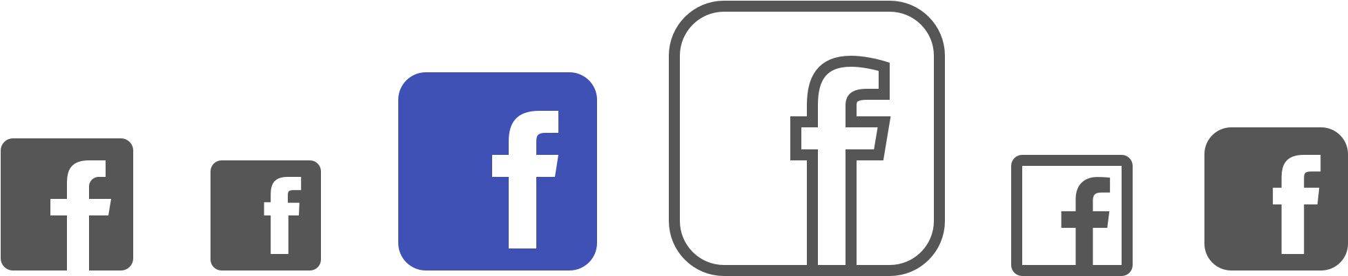 Facebook App Icons Array PNG