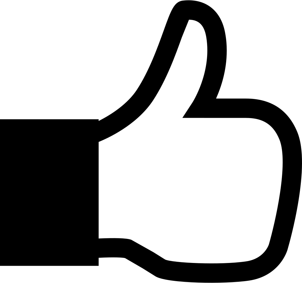 Facebook Black Like Icon PNG