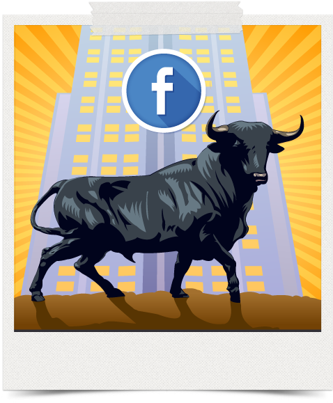 Facebook Bull Market Illustration PNG