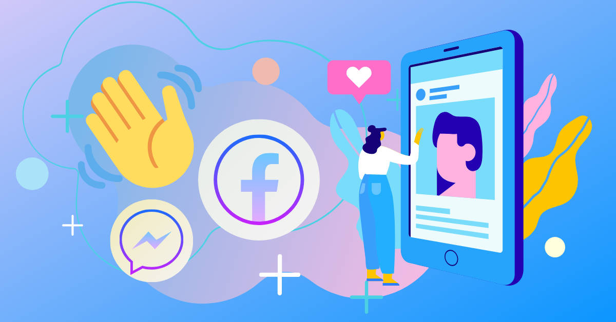 Facebook Connect Messenger: Ved at forbinde til Messenger kan du holde kontakt med venner, grupper og dit netværk. Wallpaper