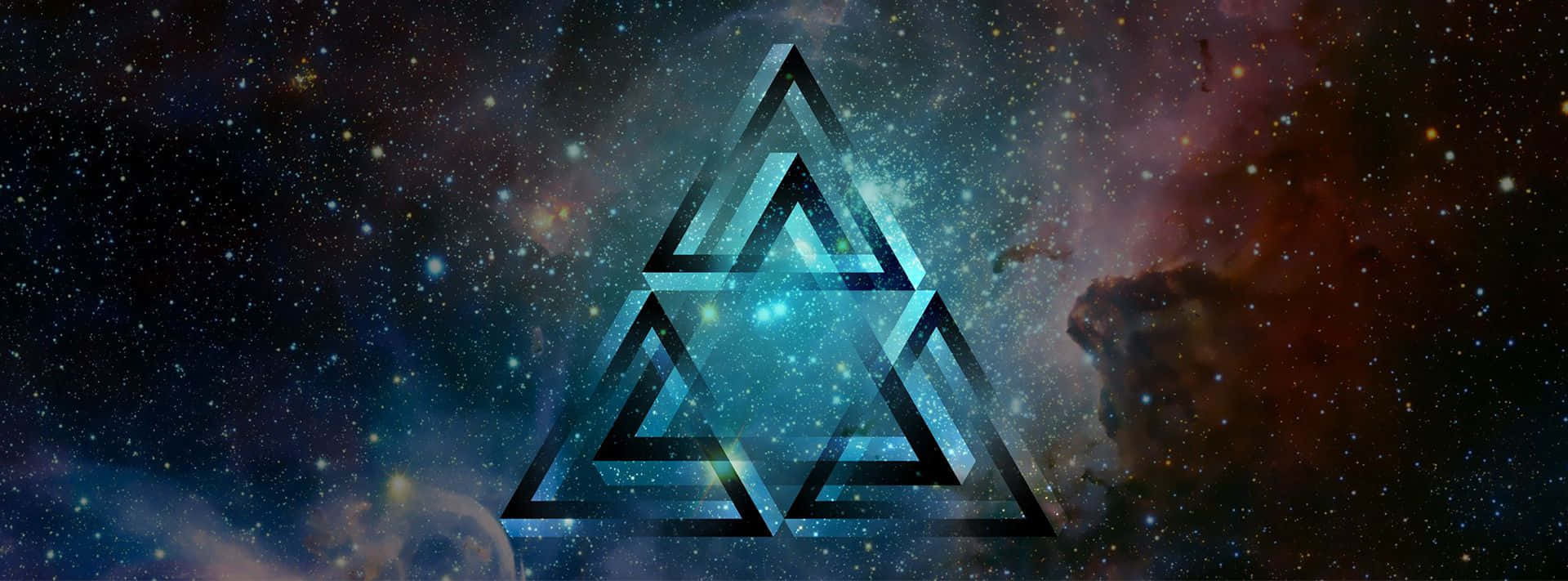 A Triangle With A Space Background