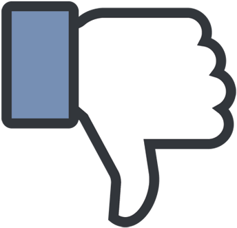 Facebook Dislike Thumb Down PNG