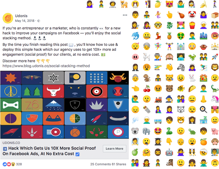 Facebook Emoji Collectionand Marketing Post PNG