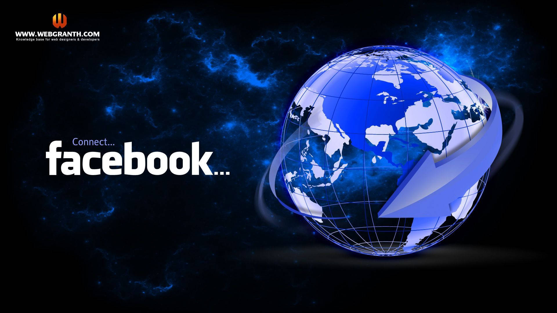 Facebook Globe Black Desktop