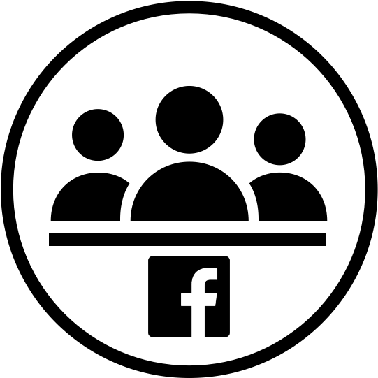 Facebook Group Icon Black PNG
