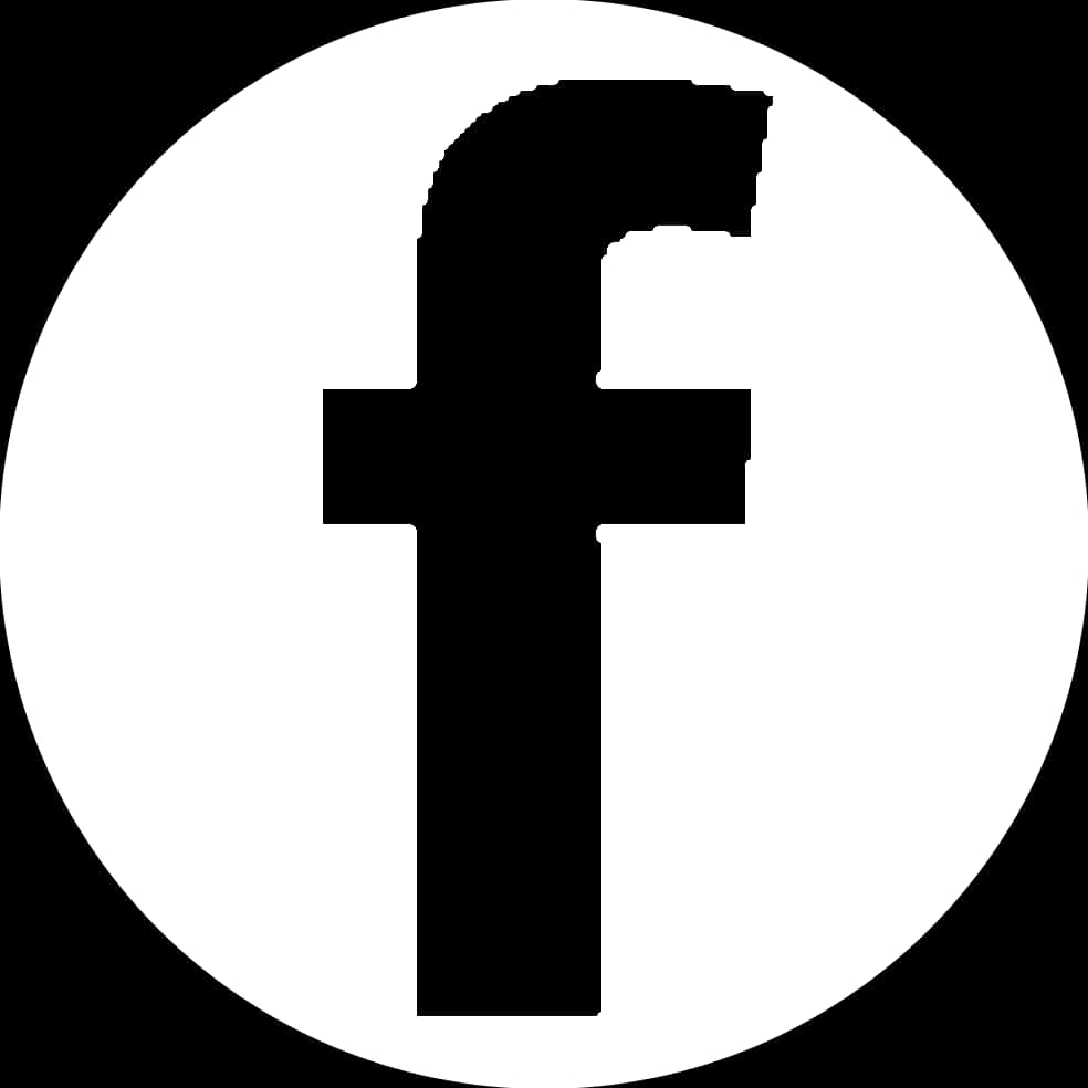 Facebook Icon Blackand White PNG