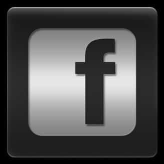 Facebook Icon Glossy Black PNG
