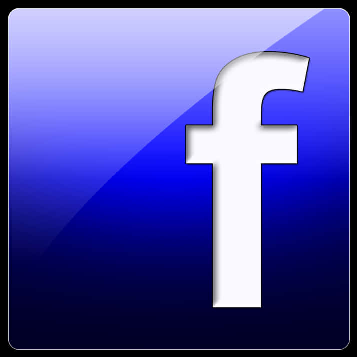Facebook Icon Gradient Background PNG