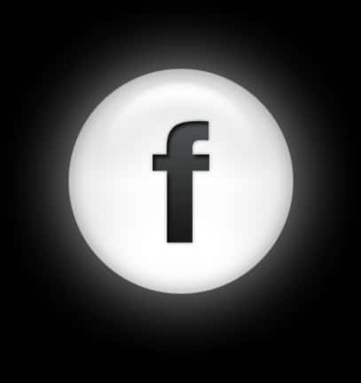 Facebook Icon White Glow PNG