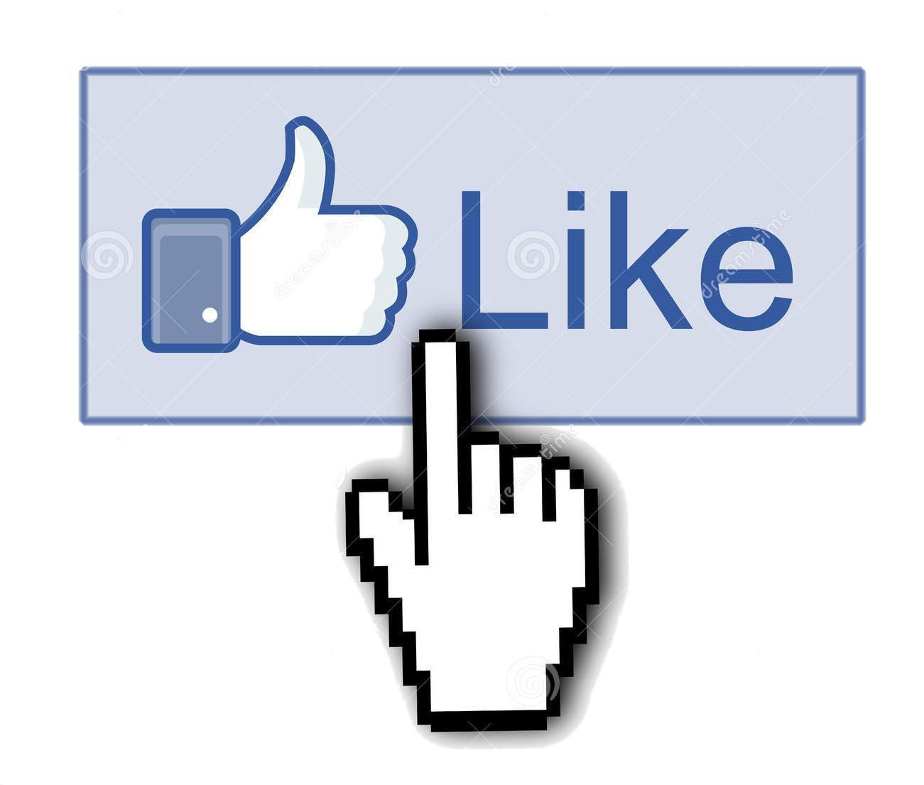 Facebook Like Button Cursor Click PNG