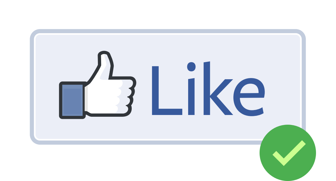 Facebook Like Button Verified PNG