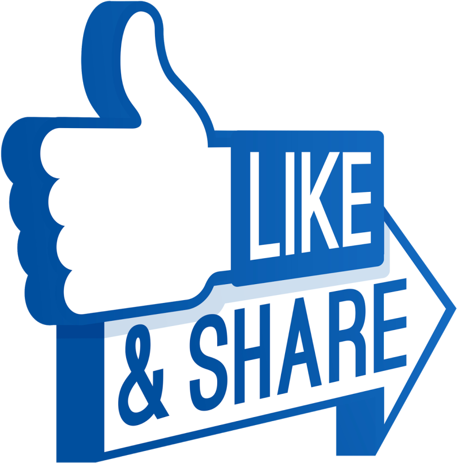 Facebook Likeand Share Graphic PNG